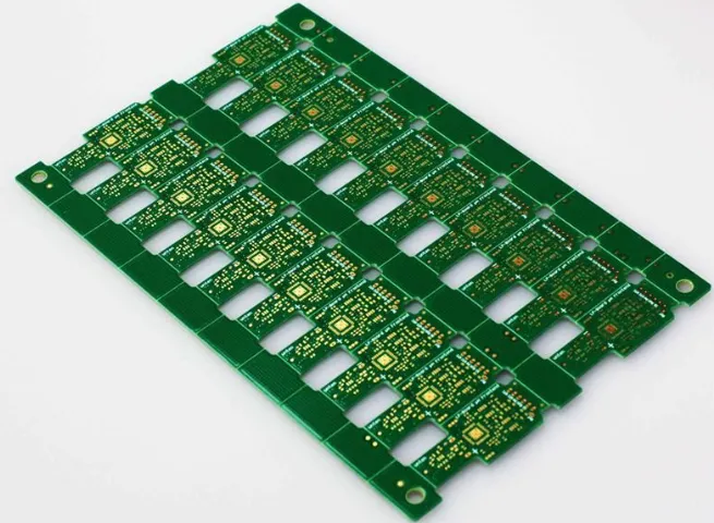 Example of panelized PCB layout for high-volume production efficiency