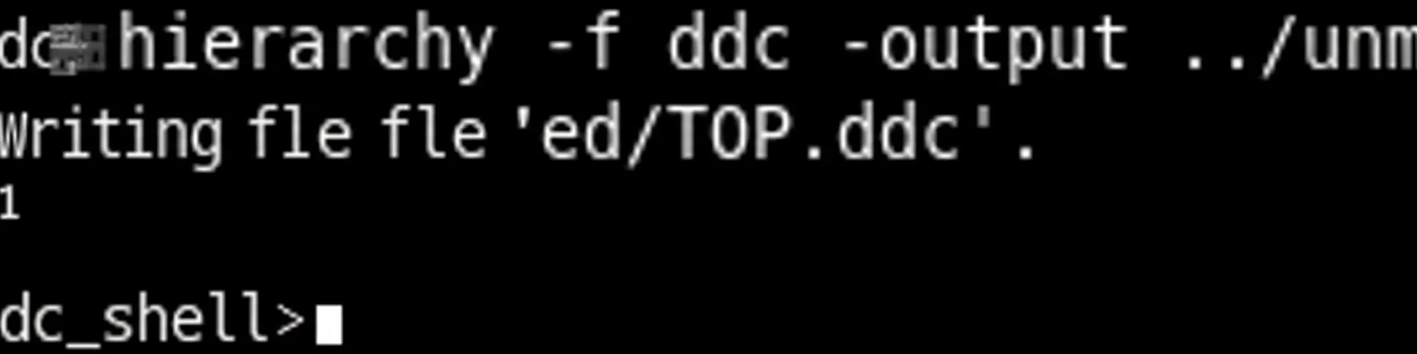Write unmapped DDC