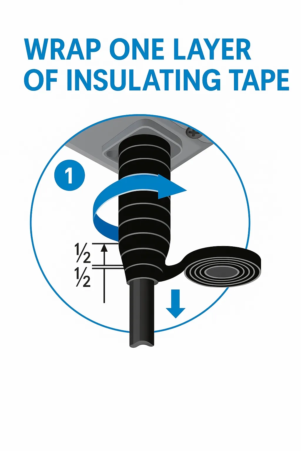 Wrapping insulating tape