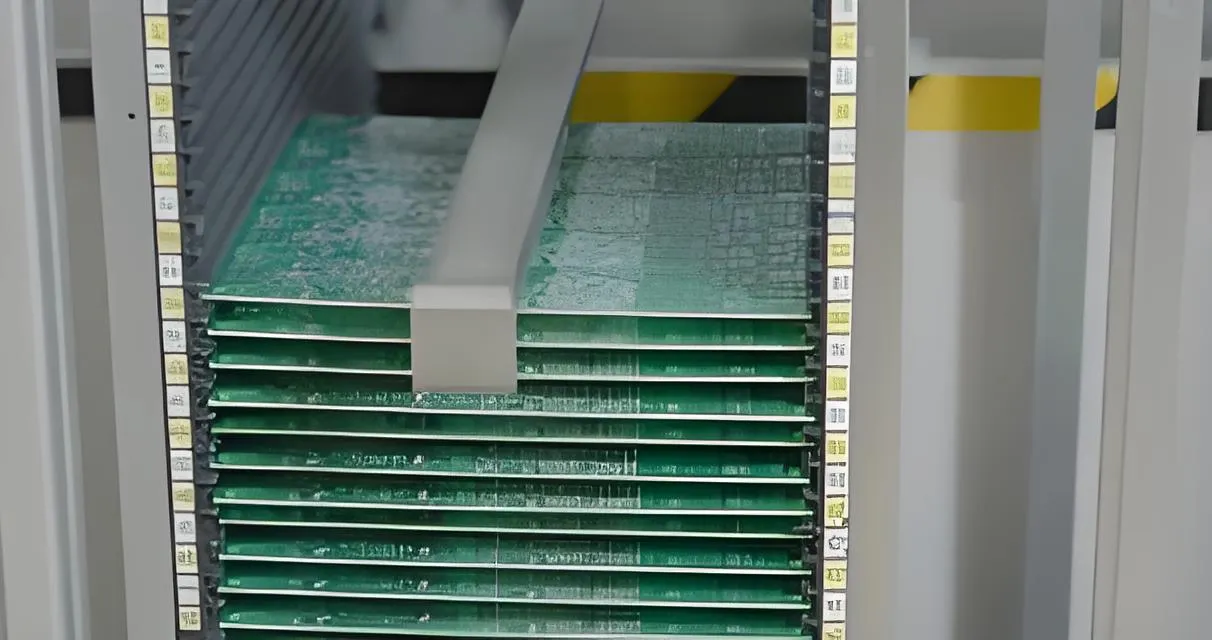 PCB manufacturing process optimization on an automated assembly line.