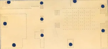 Close-up of thermal vias array on MCPCB for improved heat transfer
