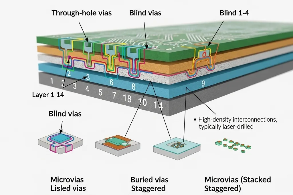 The Ultimate Guide to Via Design in 14-Layer PCBs