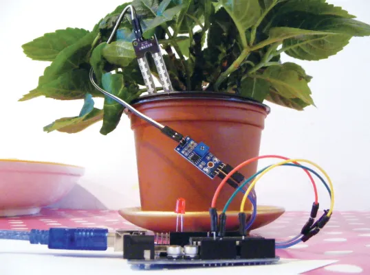 Components for DIY plant monitoring system with Arduino and sensors