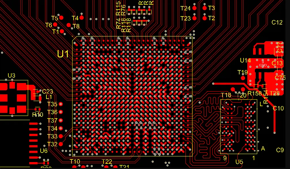 Thermal management via-in-pad in HDI PCB design