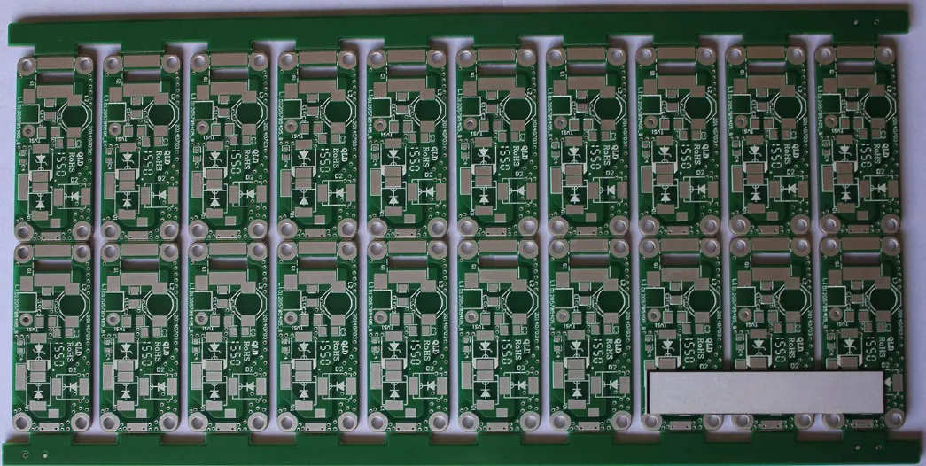 Panelized PCB design with breakaway tabs for easy separation.