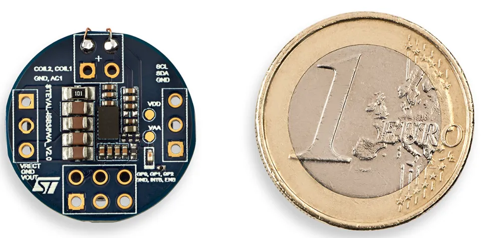 STDES-WLC38A size comparison with a one euro coin