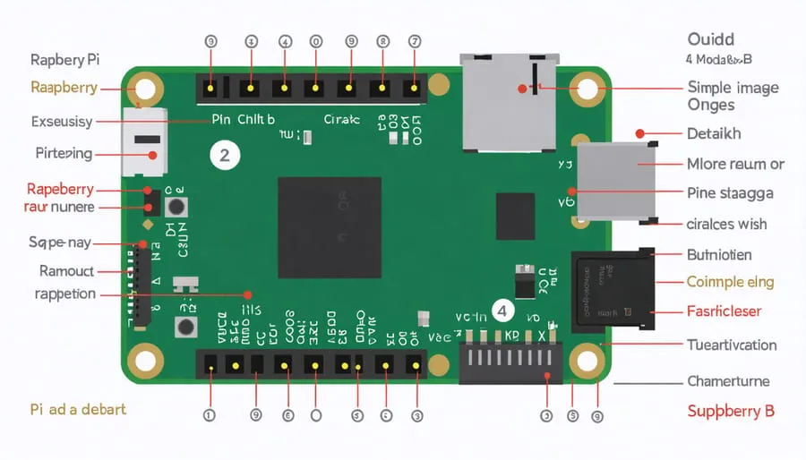 Microcontroller board for DIY AI accelerator with key components highlighted