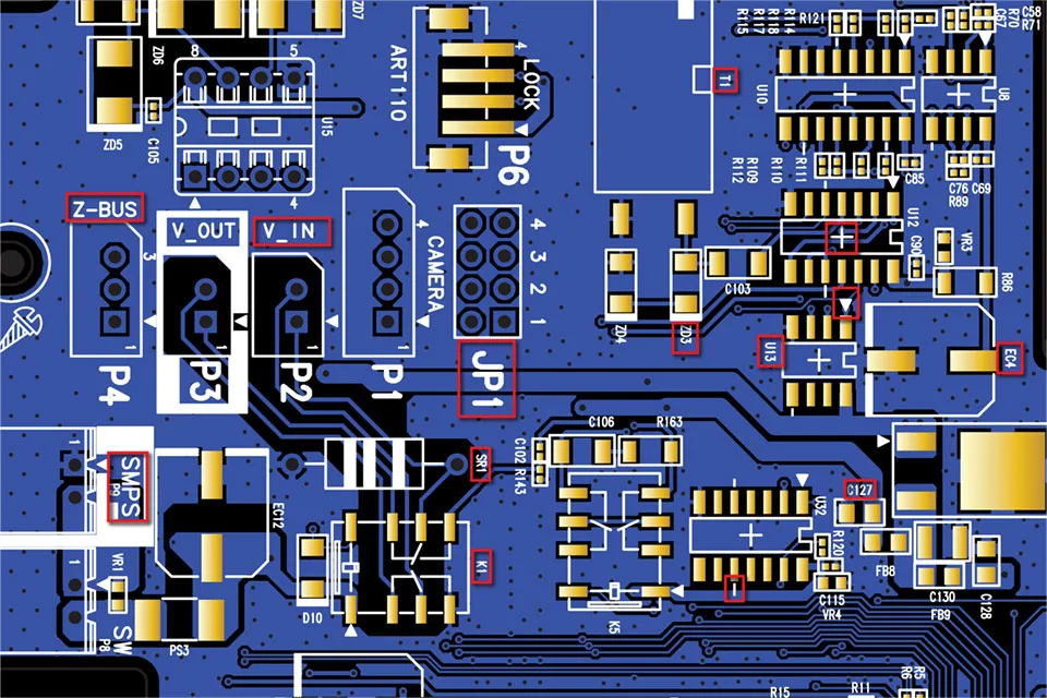 Close-up of Silkscreen Logo on PCB