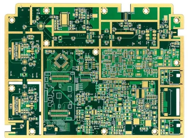 High-frequency PCB layout optimized for ENIG impedance control and minimal signal loss.