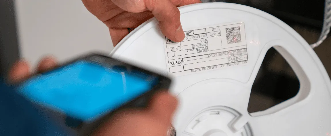 Barcode scanning for component tracking in PCB assembly