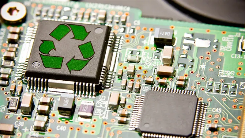 Structure of a compostable PCB made from organic materials for eco-friendly electronics
