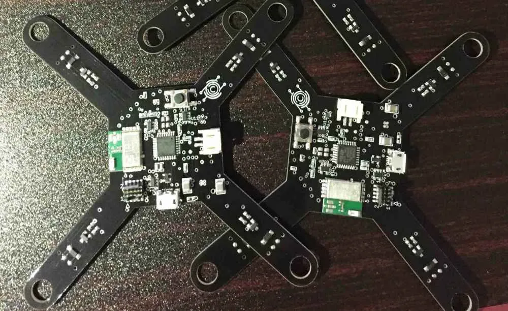 Well-soldered drone PCB with labeled components for UAV circuit board assembly