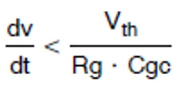 Maximum total gate resistance formula