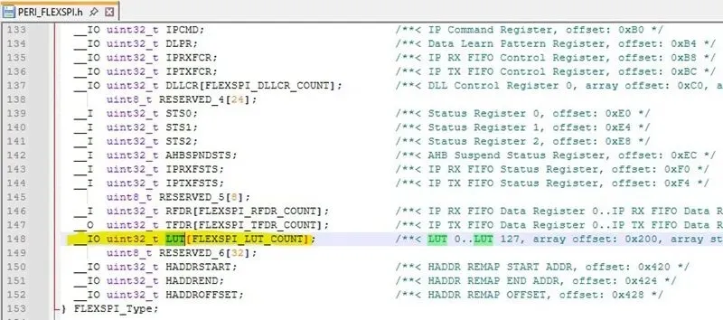 FlexSPI LUT Length on i.MX RT Series