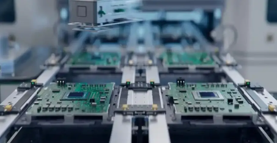 Thick PCB production line showcasing large-scale manufacturing and testing