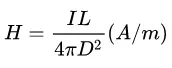 Dipole antenna magnetic fied