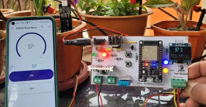 Custom PCB design sensors for plant monitoring system