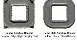 Aperture Profile in Etched Stencil