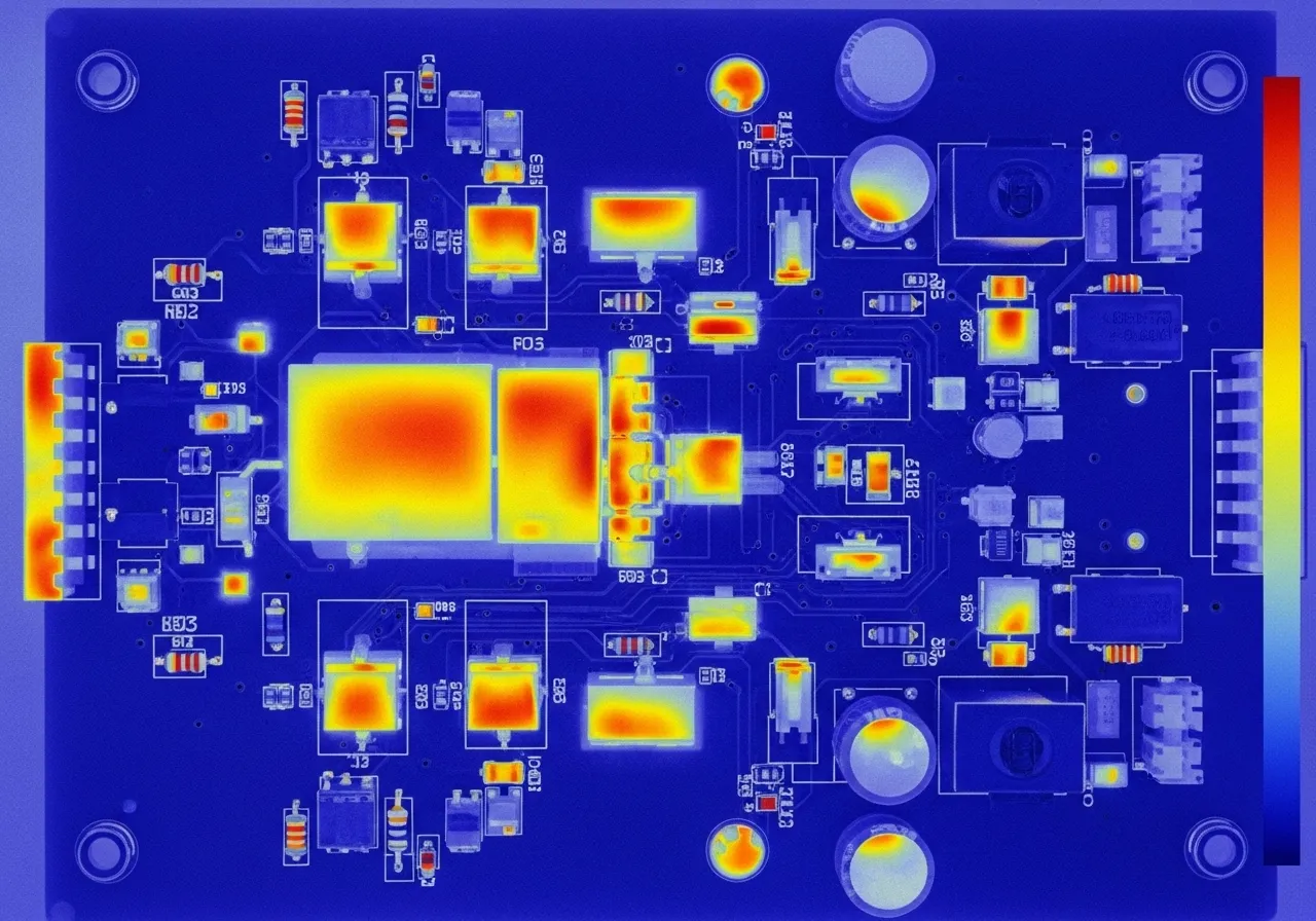 Thermal Imaging of LED PCB Hotspot