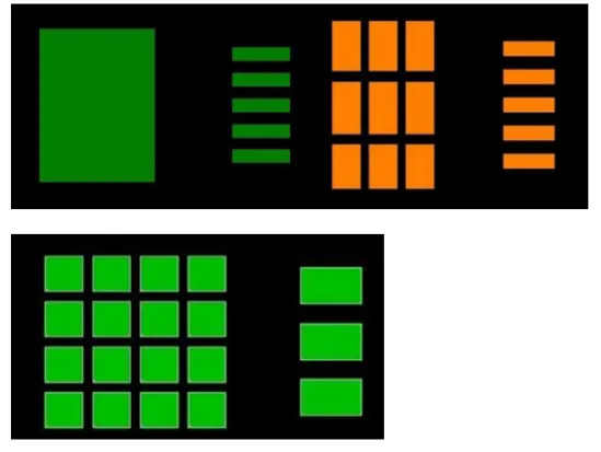Side-by-side comparison of standard and step-up stencil apertures with volume calculations
