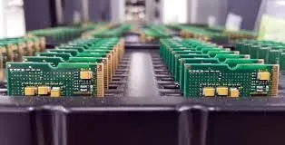 Batch PCB assembly line showcasing multiple circuit boards