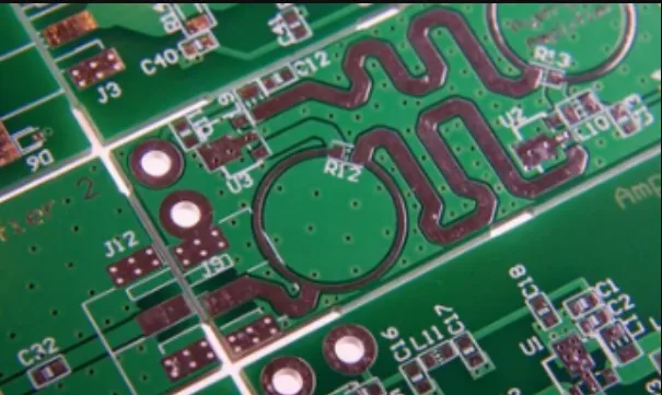 Finished homemade PCB with silkscreen on the bottom layer for hobbyist projects