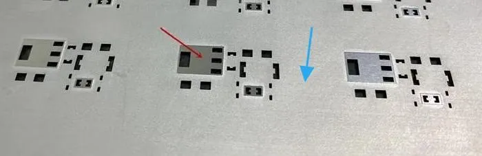 Step Stencil Cross-Section with Keep-Out Zones