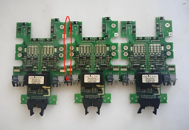 Diagram of component placement near PCB breakaway tabs.