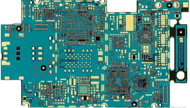 Global and local fiducials on a double-sided PCB panel for precise assembly alignment