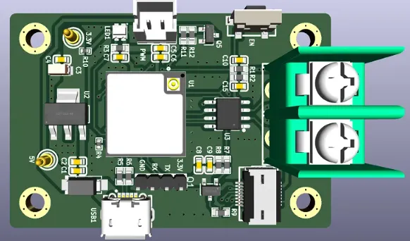 PCB layout for hotel room control system with HMI development focus