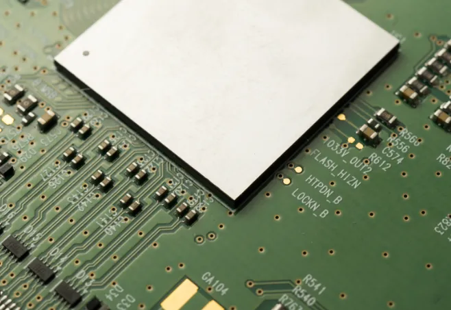 Multi-layer PCB design for space probe with high-density component layout.