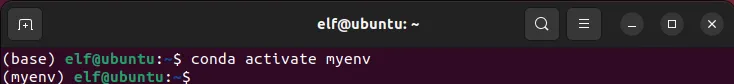 Activate conda environment