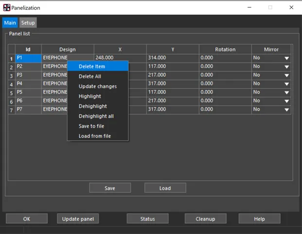 Panelization software optimizing PCB layout on a panel.
