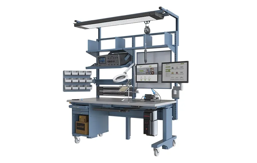 ESD-safe workstation setup for PCB assembly
