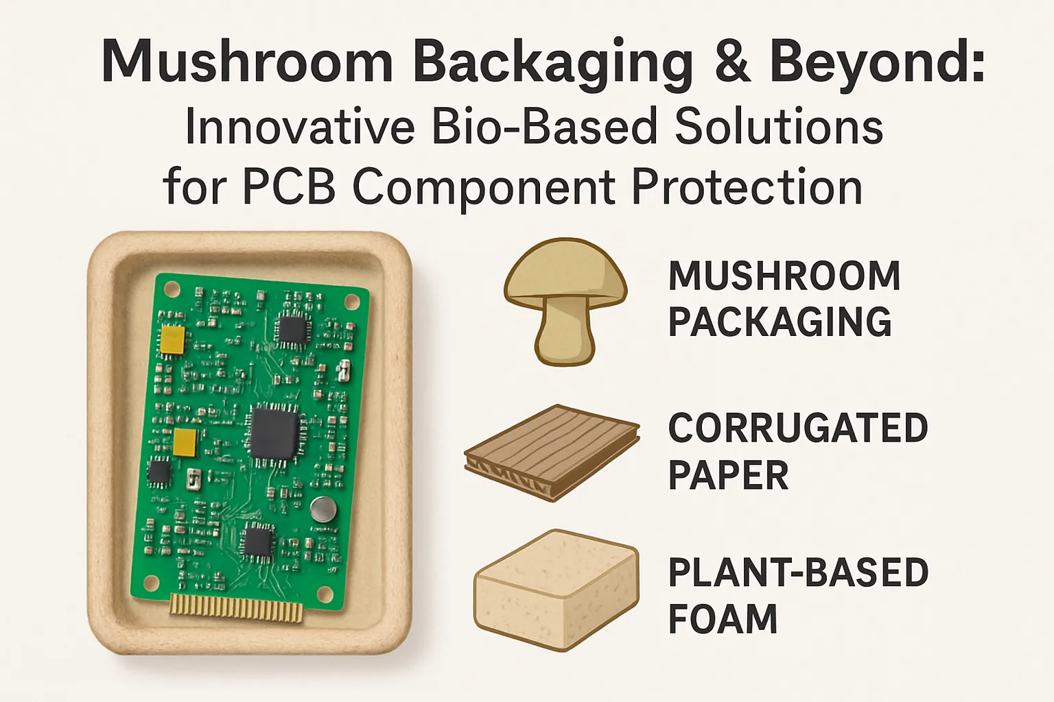 Mushroom Packaging & Beyond: Innovative Bio-Based Solutions for PCB Component Protection