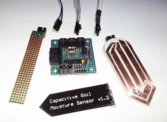 Soil moisture sensor PCB with power management design
