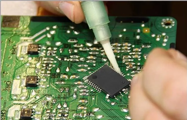 "Organized soldering workspace setup for electronics hobbyists."