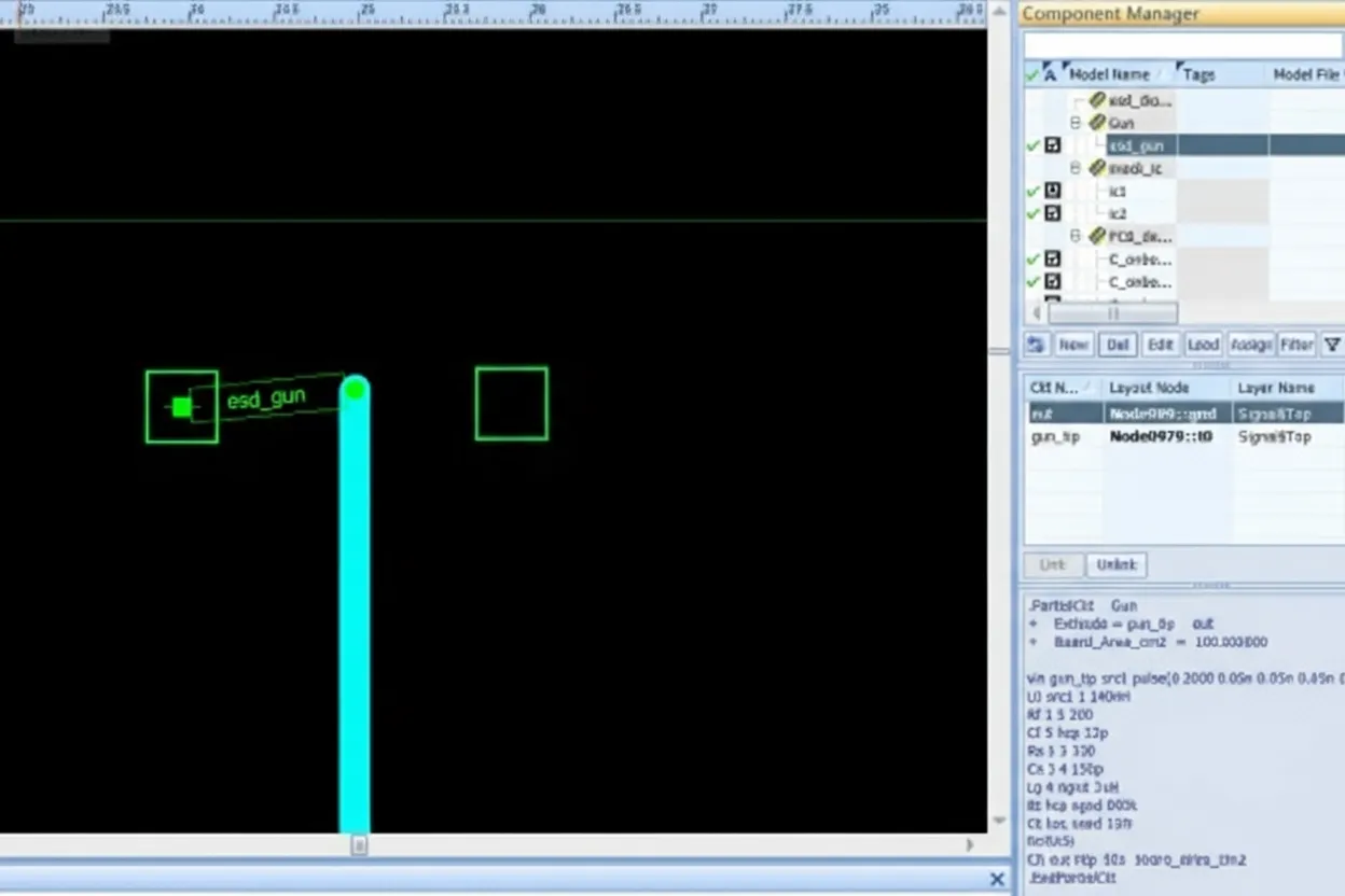 Place ESD gun on layout