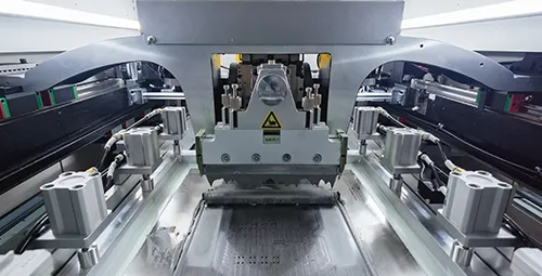 Solder paste application using a stencil in SMT assembly