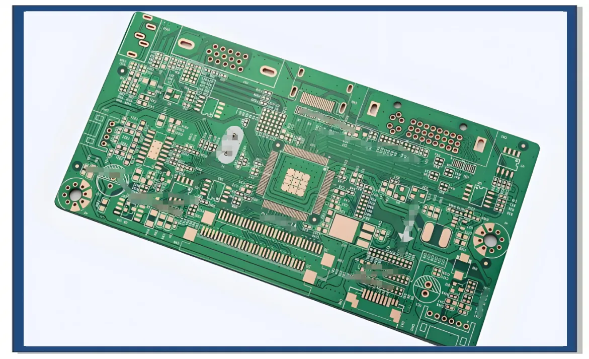 OSP finish on PCB for eco-friendly surface treatment.