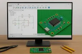 PCB design software showing modular connectors for upgradable electronics design