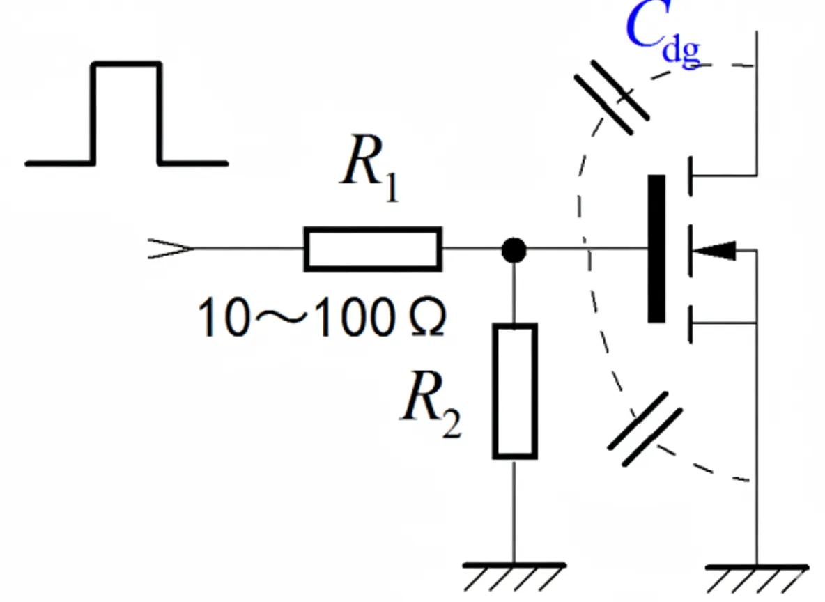 the MOSFET gate has parasitic capacitances