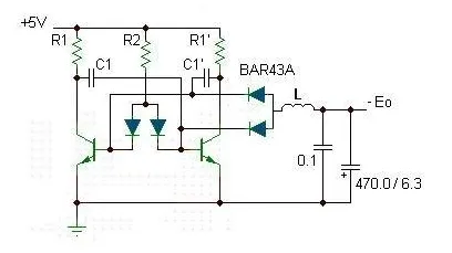 Figure 2: Adding inductance to the output of Figure 1 to improve converter efficiency