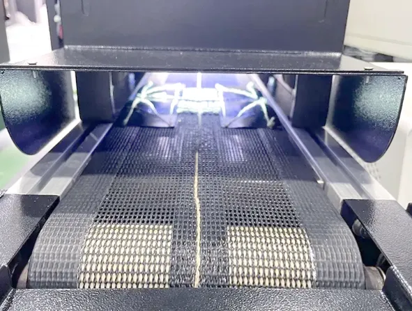 UV light curing conformal coating on PCB for fast results.