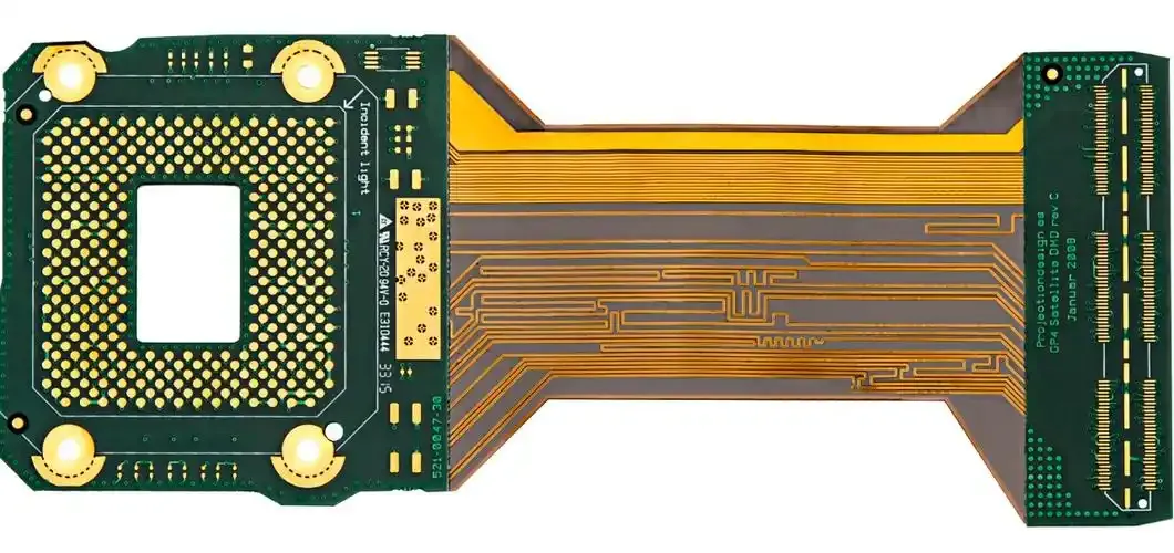 Diagram of a rigid-flex PCB used in automotive electronics