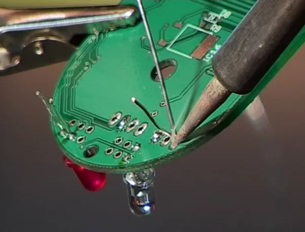 Lead-free soldering for beginners on a circuit board