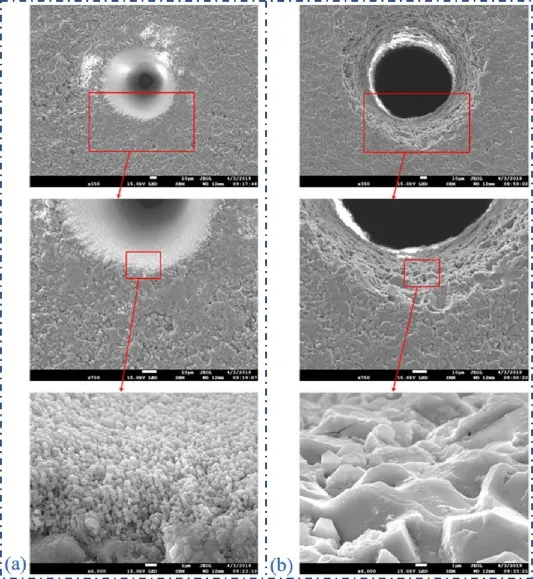 Laser Drilling Defects Micrograph