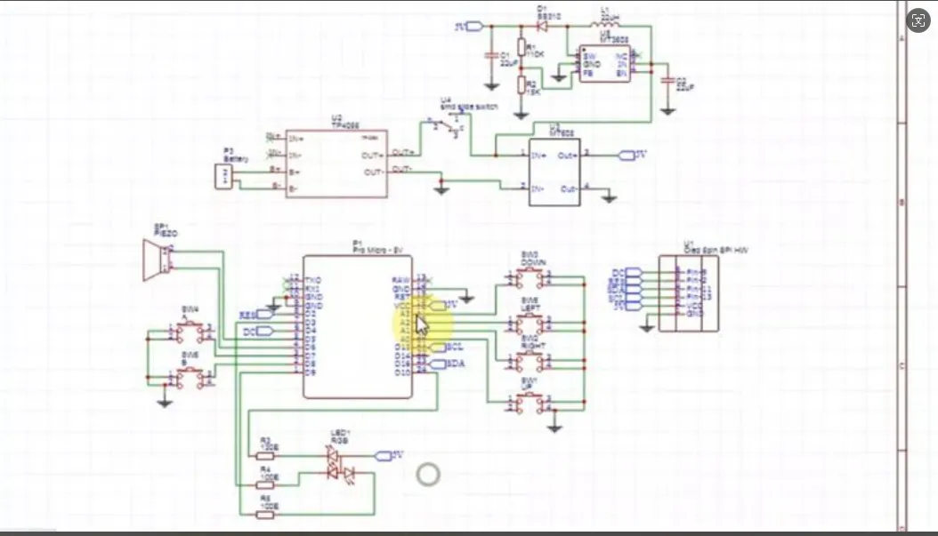 PCB design software displaying a schematic for a retro gaming console