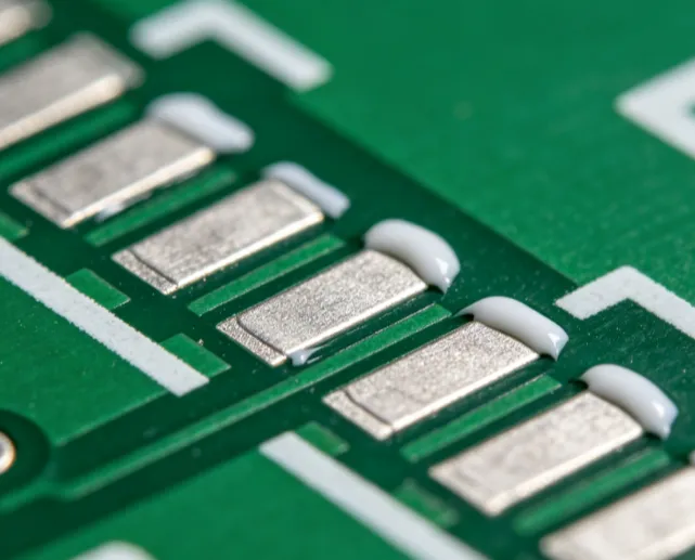 PCB showing silkscreen ink overlapping SMT pad edges')