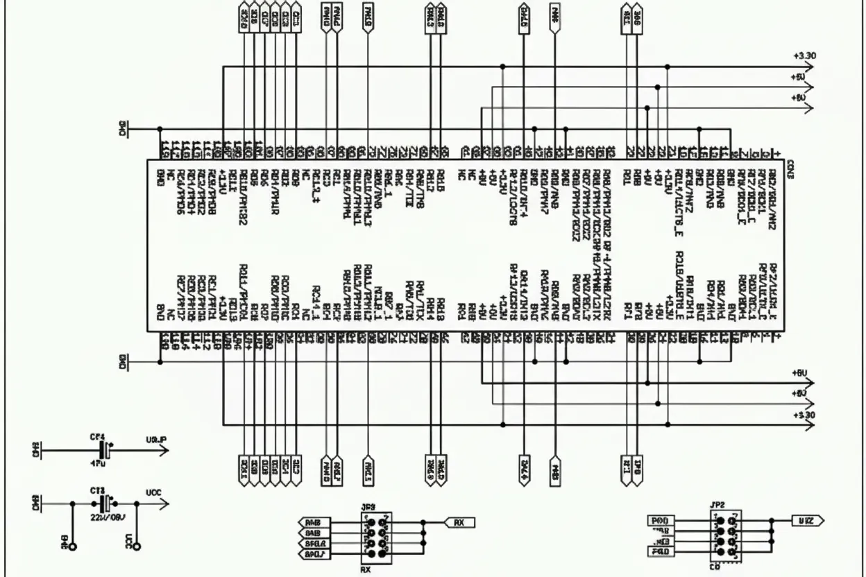 dsPIC33F PLM daughtercard schematic part 2